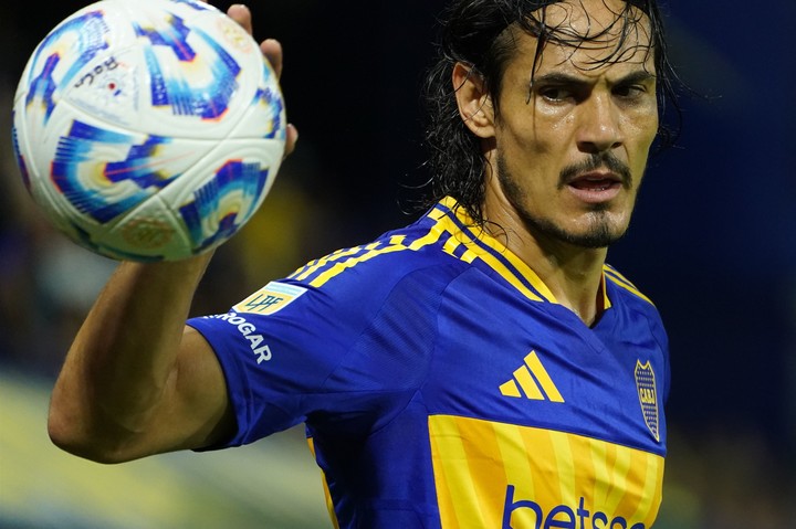 Cavani marcó dos goles en 2025 y 25 en total con la camiseta de Boca.