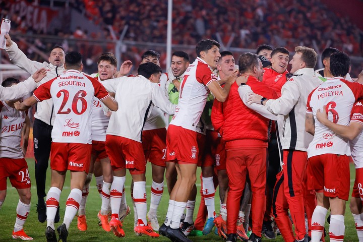 Huracán celebró en el Libertadores EFE/ Juan Ignacio Roncoroni