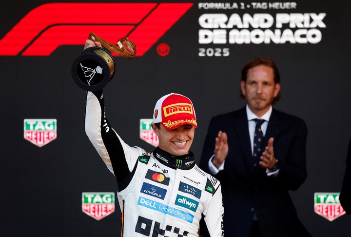 Lando Norris fue el único que terminó feliz en el GP de Mónaco.
Foto: REUTERS